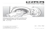 Miele W1712 Operating Instructions