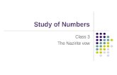 Numbers Class 03   The Nazirite vow