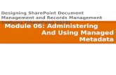 Administering and Using SharePoint Managed Metadata