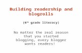 Building readership and blogrolls