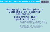 Keynote 5 - Principles and Pedagogic Concepts in Teacher Education: exploring some TLRP applications - Andrew Pollard and Patti Barber, TLRP, Institute of Education, University of