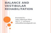 Balance and Vestibular Rehabilitation 2nd Seminar 2003