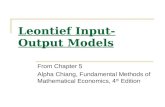 Leontief Input-Output Models