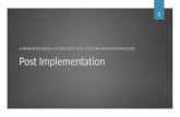 Post implementation in Project management
