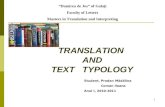 Translation and Text Typology