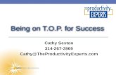 TOP time organizing planning - Cathy Sexton