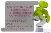 FAQ ON FORMS under Indian Companies Act, 2013