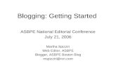 Blogging Getting Started