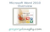 Microsoft Word 2010 Overview