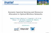 Dynamic Spectral Sensing and Resource Allocation in Optical-Wireless Networks