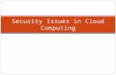 Security Issue in cloud Computing