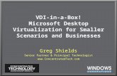 VDI-in-a-Box:  Microsoft Desktop Virtualization for Smaller Businesses and Uses
