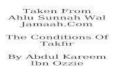 The Conditions Of Takfir