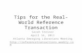 Tips for the real world reference transaction