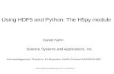 Using HDF5 and Python: The H5py module