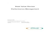 Best Value Review Performance Management