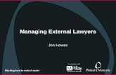 Managing External Lawyers