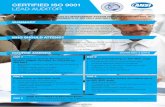 Certified ISO 9001 Lead Auditor - Two Page Brochure