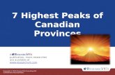 7 Highest Peaks of Canadian Provinces