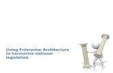 Using Enterprise Architecture to harmonise national legislation