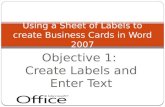 Creating Business Cards with Word 2007