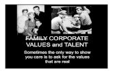 Family Values and Your Recruiting Practice: Turning Lame Mission Statements Into a Talent Advantage
