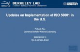 Updates on implementation of ISO 50001
