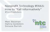 Nonprofit Technology #FAILS: How to “Fail Informatively” (11NTCfailinform)