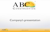 Company's presentation [ABC Construction]