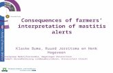 Consequences of farmers' interpretation of mastitis alerts in automatic milking