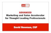 Marketing and Sales Accelerator for Thought Leading Professionals