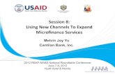 USING NEW CHANNELS TO EXPAND MICROFINANCE SEVICES