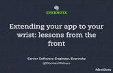 Extending your app to your wrist, lessons from the front - DroidCon PAris 2014