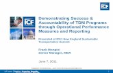 Demonstrating Success & Accountability Of Tdm Programs