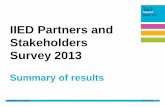 IIED stakeholder feedback 2013
