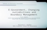 E government, changing jurisdictions and boundary management