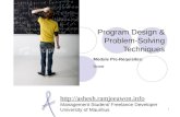 Program design and problem solving techniques