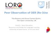 Peer observation of OER Re(Use)