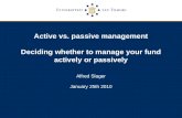 Presentation Active vs Passive Management