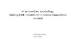 CGE Modeling and Microsimulations by Dr. Dario Debowicz