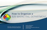 How to Organize a B2B Marketing Department_Sample B2B Marketing Dept