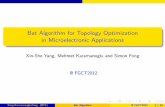 Bat algorithm for Topology Optimization in Microelectronic Applications