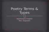 Poetry terms & types