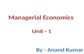 Managerial Economics Unit 1