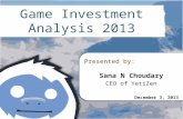Game Investment Analysis 2013 - for AppNation