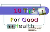 10 tips for good health