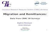 Migration and Remittances: Data from CRRC DI Surveys