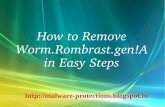 Uninstall  Worm.Rombrast.gen!A : Steps to uninstall  Worm.Rombrast.gen!A