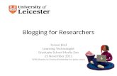 Blogging for Researchers