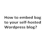 How to embed bag into your self hosted wordpress blog
